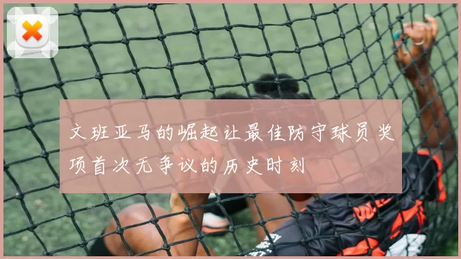 文班亚马的崛起让最佳防守球员奖项首次无争议的历史时刻